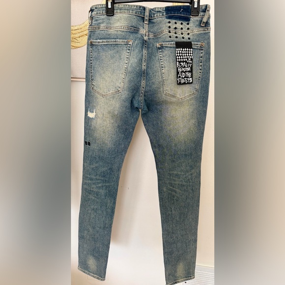 Ksubi Blue Jeans with Black Graphic Patch - Picture 3 of 5
